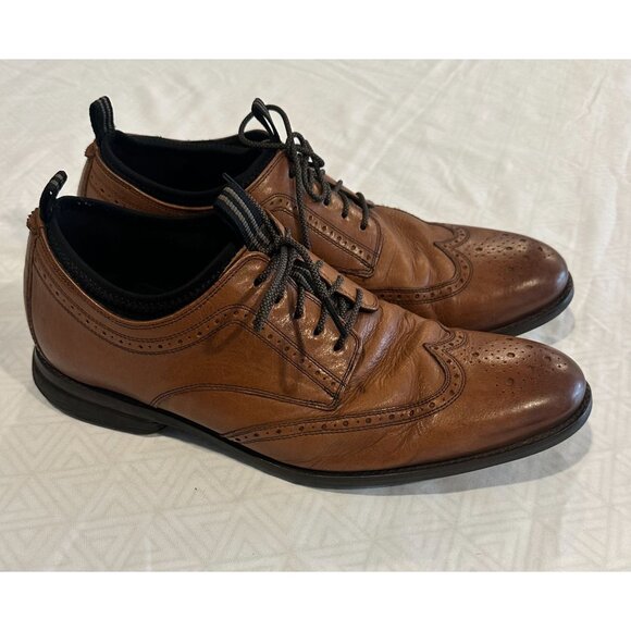 Cole Haan Men's Brown Peanut Butter Holland‎ Long Wing Oxford Tan Size 9 189 - Picture 1 of 8